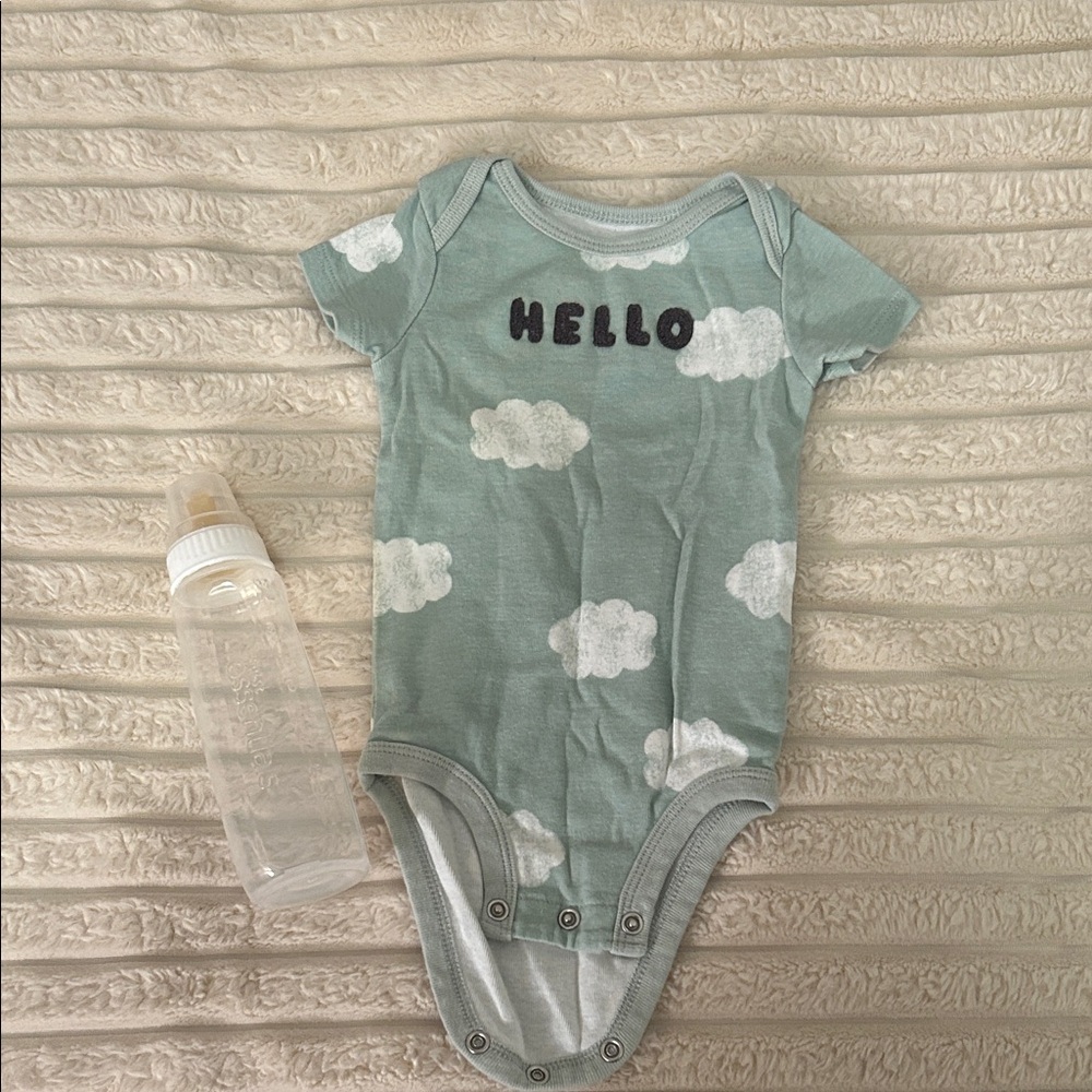 Carter's Green Cloud Print Bodysuit